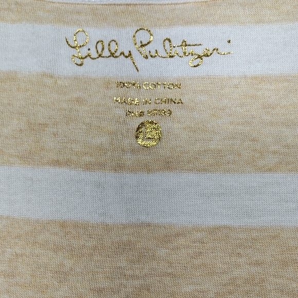 Lilly Pulitzer Striped Sleeveless Dress with Pink Accent Size L - Picture 4 of 8